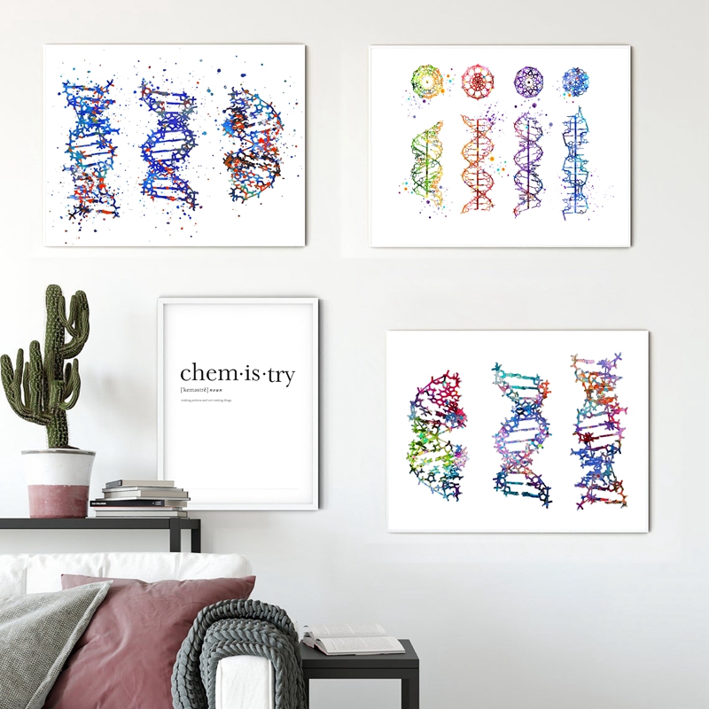 Medical Lab Posters - Молекула ДНК, принт, современное медицинское настенное